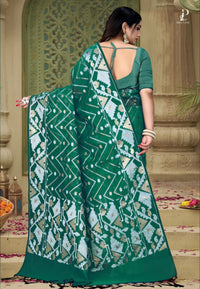 Green Dhakai Jamdani Saree