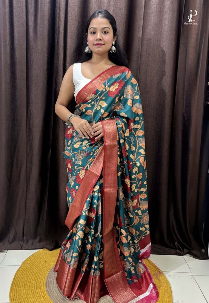 Mayurkanthi Printed Silk Saree