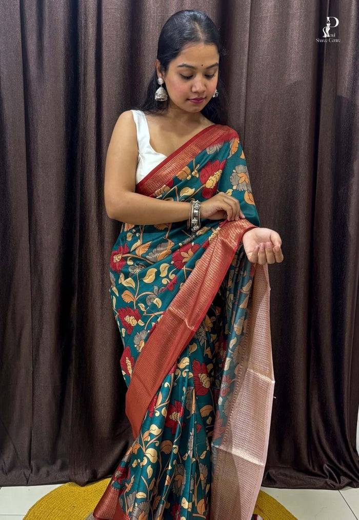 Mayurkanthi Printed Silk Saree