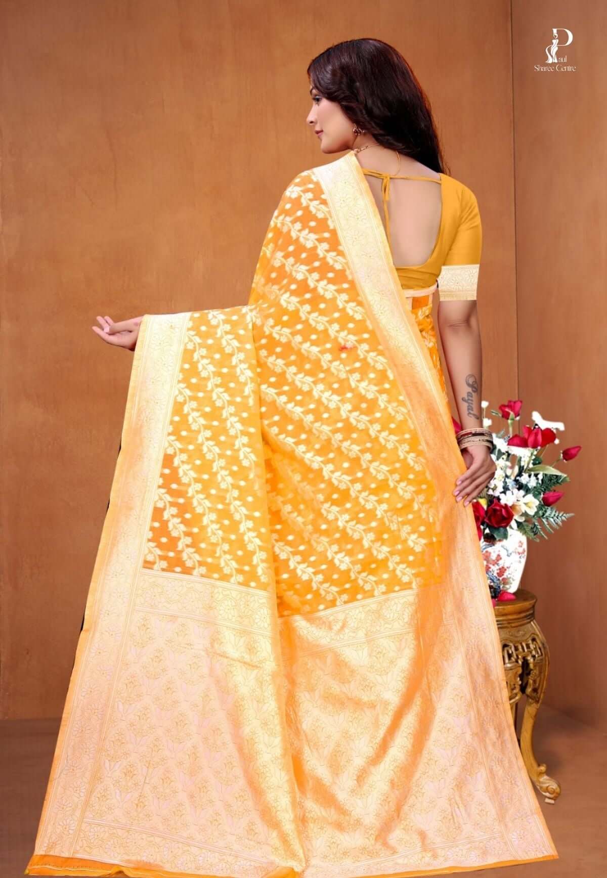 Yellow Zaal Weave Cotton Saree